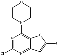 4-(2-chloro-6-iodothieno[3,2-d]pyrimidin-4-yl)morpholine 结构式