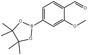 2-甲氧基-4-(4, 4, 5, 5-四甲基乙基-1, 3, 2-二氧硼烷醇-2-基) 苯甲醛,956431-01-9,结构式