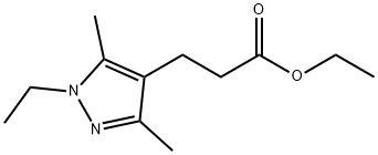 ethyl 3-(1-ethyl-3,5-dimethyl-1H-pyrazol-4-yl)propanoate 化学構造式