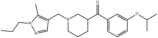 (3-Isopropoxyphenyl)(1-((5-methyl-1-propyl-1H-pyrazol-4-yl)methyl)piperidin-3-yl)methanone Structure