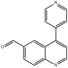 6-Quinolinecarboxaldehyde, 4-(4-pyridinyl)- 化学構造式