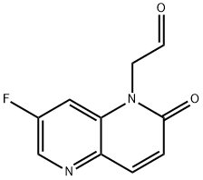 7-fluoro-2-oxo-1,5-Naphthyridine-1(2H)-acetaldehyde 化学構造式