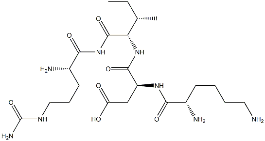 L-Lysyl-L-alpha-aspartyl-L-isoleucyl-N5-(aminocarbonyl)-L-ornithinamide Structure