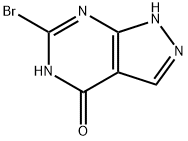 6-Bromopyrazolo[3,4-d]pyrimidin-4(5H)-one 化学構造式