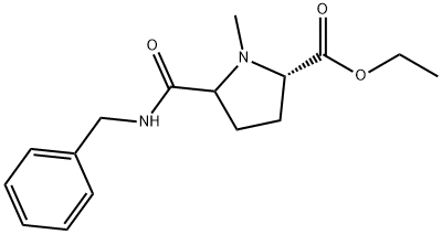 Ethyl 5-(Benzylcarbamoyl)-1-methylpyrrolidine-2-carboxylate Structure