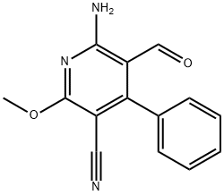 6-Amino-5-formyl-2-methoxy-4-phenylnicotinonitrile Structure
