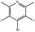 4-Bromo-3,5-diiodo-2,6-dimethylpyridine 化学構造式