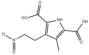 4-METHYL-3-(2-NITROETHYL)-2,5-PYRROLEDICARBOXYLIC ACID, 98953-66-3, 结构式