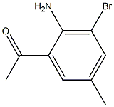 1-(2-Amino-3-bromo-5-methyl-phenyl)-ethanone 结构式