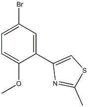 4-(5-Bromo-2-methoxyphenyl)-2-methylthiazole Struktur