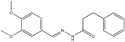 N'-(3,4-dimethoxybenzylidene)-3-phenylpropanohydrazide,,结构式