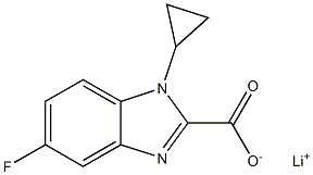 Lithium 1-cyclopropyl-5-fluoro-1H-benzo[d]imidazole-2-carboxylate Structure