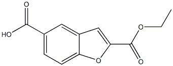 2-(ethoxycarbonyl)benzofuran-5-carboxylic acid Struktur