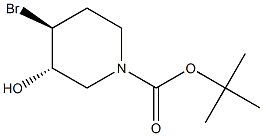 Trans-tert-butyl 4-bromo-3-hydroxypiperidine-1-carboxylate Structure