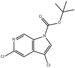 3,5-Dichloro-pyrrolo[2,3-c]pyridine-1-carboxylic acid tert-butyl ester,2092929-96-7,结构式