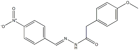 2-(4-methoxyphenyl)-N'-(4-nitrobenzylidene)acetohydrazide Structure