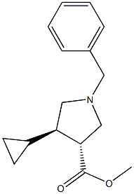 METHYL TRANS-1-BENZYL-4-CYCLOPROPYLPYRROLIDINE-3-CARBOXYLATE Structure