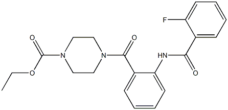 ethyl 4-(2-(2-fluorobenzamido)benzoyl)piperazine-1-carboxylate