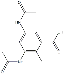 3,5-diacetamido-2-methylbenzoic acid Struktur