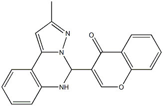 3-(2-methyl-5,6-dihydropyrazolo[1,5-c]quinazolin-5-yl)-4H-chromen-4-one Structure