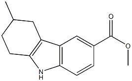 methyl 3-methyl-2,3,4,9-tetrahydro-1H-carbazole-6-carboxylate Struktur