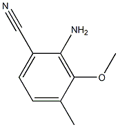 2-Amino-3-methoxy-4-methyl-benzonitrile,,结构式