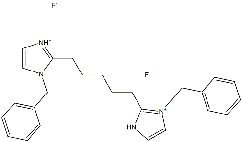 1,5-Pentanediyl-bis(3-benzylimidazolium) difluoride solution
		
	 Structure