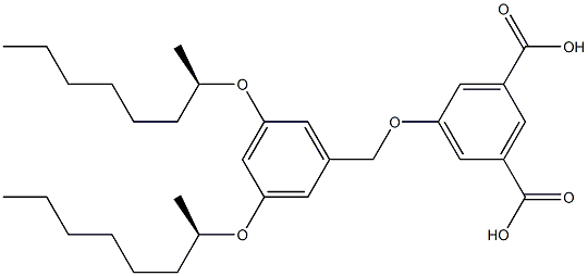 5-(3,5-bis((R)-octan-2-yloxy)benzyloxy)isophthalic acid Structure
