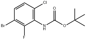 3-Bromo-6-chloro-2-fluoroaniline,N-BOCprotected,tech 化学構造式