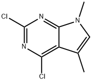 2,4-二氯-5,7-二甲基-7H-吡咯并[2,3-D]嘧啶, 1638764-36-9, 结构式