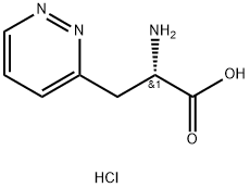 (S)-2-氨基-3-(哒嗪-3-基)丙酸盐酸盐 结构式