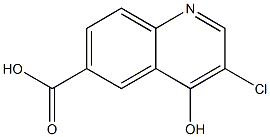 3-Chloro-4-hydroxy-quinoline-6-carboxylic acid,,结构式