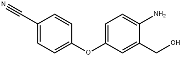 4-(4-amino-3-(hydroxymethyl)phenoxy)benzonitrile Struktur