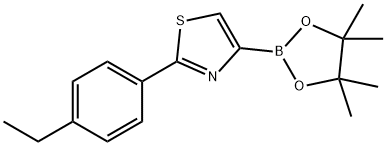 2-(4-Ethylphenyl)thiazole-4-boronic acid pinacol ester Structure