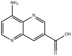 8-amino-1,5-naphthyridine-3-carboxylic acid Struktur