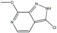 3-Chloro-7-methoxy-2H-pyrazolo[3,4-c]pyridine,,结构式