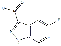 5-Fluoro-3-nitro-1H-pyrazolo[3,4-c]pyridine 化学構造式