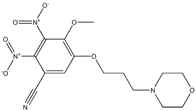 4-methoxy-5-(3-morpholinopropoxy)-2,3-dinitrobenzonitrile Structure