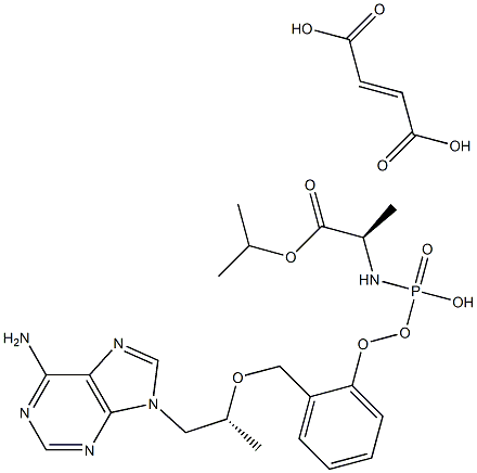 isopropyl (((((R)-1-(6-amino-9H-purin-9-yl)propan-2-yl)oxy) methyl)(phenoxy)phosphoryl)-D-alaninate fumarate Structure