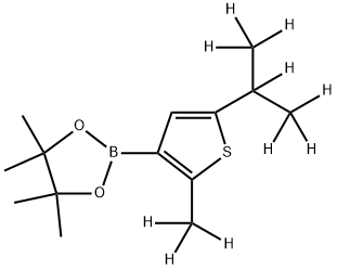 [2-Methyl-5-(iso-propyl)-d10]-thiophene-3-boronic acid pinacol ester Structure