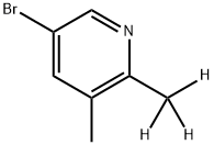 3-Bromo-5-methyl-6-(methyl-d3)-pyridine 结构式