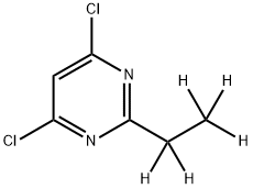4,6-Dichloro-2-(ethyl-d5)-pyrimidine Struktur