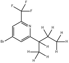 4-Bromo-2-(sec-butyl-d9)-6-trifluoromethylpyridine 结构式