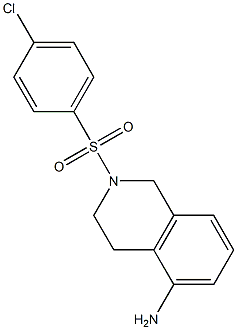 2-((4-氯苯基)磺酰)-1,2,3,4-四氢异喹啉-5-胺,,结构式