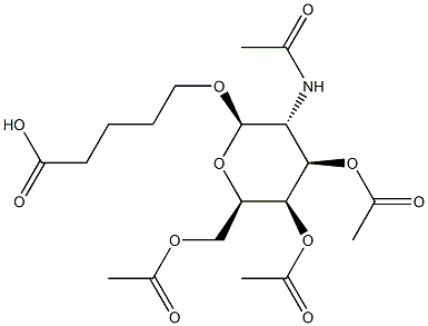 5-(((2R,3R,4R,5R,6R)-3-乙酰氨基-4,5-二乙酰氧基-6-(乙酰氧基甲基)四氢-2H-吡喃-2-基)氧代)戊酸,,结构式