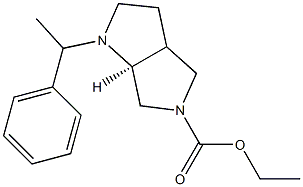 1-[(S)-1-苯基乙基]六氢吡咯并[3,4-B]吡咯-5(1H)-甲酸乙酯, , 结构式