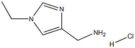 (1-エチル-1H-イミダゾール-4-イル)メタンアミン塩酸塩 化学構造式