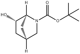 (1S,4R,6S)-TERT-BUTYL 6-HYDROXY-2-AZABICYCLO[2.2.1]HEPTANE-2-CARBOXYLATE Struktur