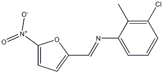 (3-chloro-2-methylphenyl)[(5-nitro-2-furyl)methylene]amine 结构式