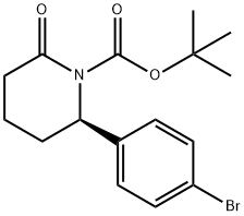 (R)-TERT-BUTYL 2-(4-BROMOPHENYL)-6-OXOPIPERIDINE-1-CARBOXYLATE Structure